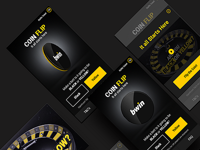 Bwin Coin Flip app casino design gambling ui