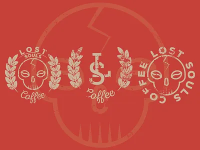 Lost Souls Coffee adobe illustrator badge branding coffee daily logo challenge flat art flat illustrator graphicdesign illustration logo skull vector vector art