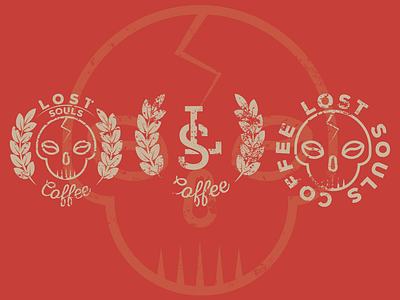 Lost Souls Coffee adobe illustrator badge branding coffee daily logo challenge flat art flat illustrator graphicdesign illustration logo skull vector vector art