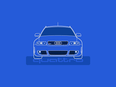 RS 4 Avant B5 audi auto automotive car illustration illustrator rs4