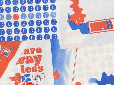 Riso Prints illustration print riso risograph