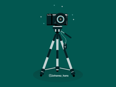 " TRIPOD" #2 design flat icon illustration traveller travelling tripod tripodcamera