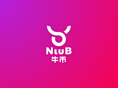 NiuB Logo animal blockchain brand bull cow cryptocurrency dce design exchange geometric logo minimalism technology