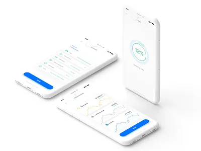 Light Human computer interaction UI app clean data ios iphonex progress simple ui ux white