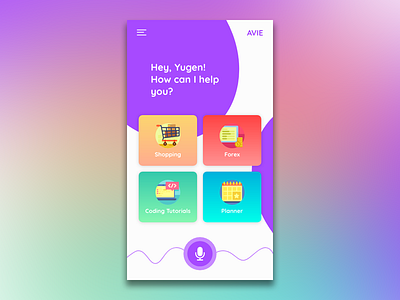 Personal Assistant app design ui ux