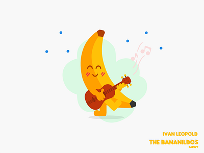 A banana that plays the guitar. adobe ae ai animation art banana brazil cartoon character color design dribbble guitar illustration logo new ui ux vector