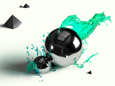 Collision 3d art design graphics illustration