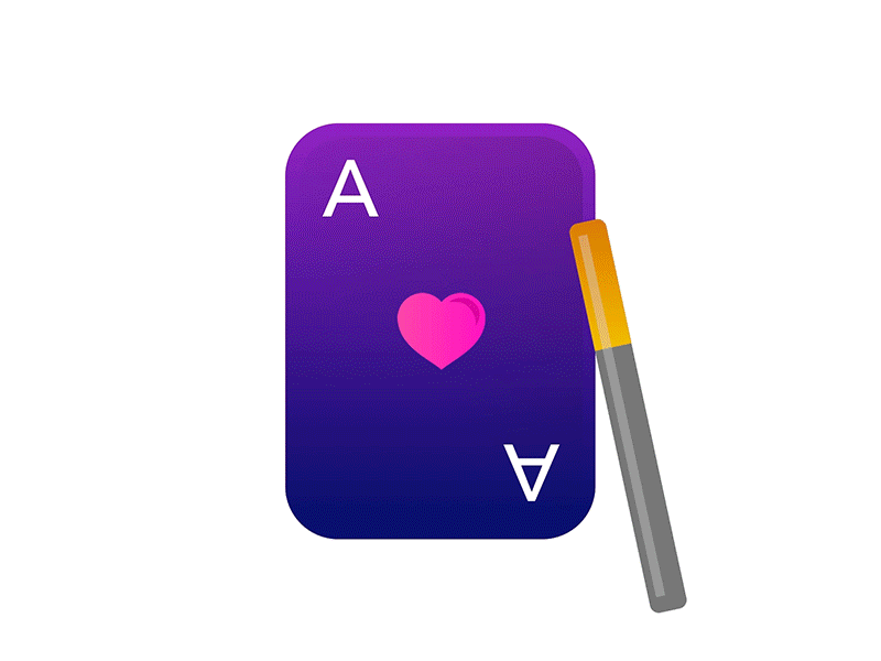 Magic App icon animation animation app card design gif icon iphone logo magic playing card stick trick