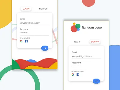 Login SignUp app design login material design mobileapp signup ui
