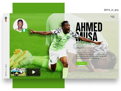 Sport UI Design blur dribbble hero homepage invites navigation nike photography sport web