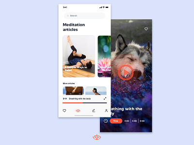 UI design : Meditation app animation app branding design flat graphicdesign interface logo ui uidesign ux webdesign webdesigner