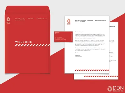 DDN Services Stationery Package branding identity identity design logo design stationery stationery package welcome package