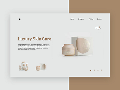 Luxury Skin Care - Minimal UI landing page minimal minimalism product design typography ui design ux design website website design