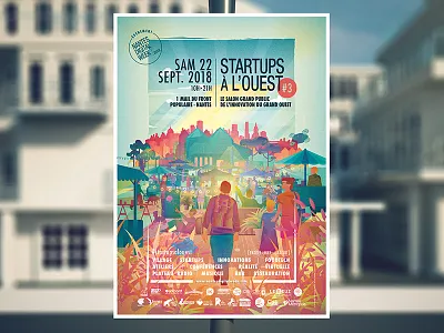 Startups à l'Ouest frenchtech graphic illustration illustrator innovation startups tech vector