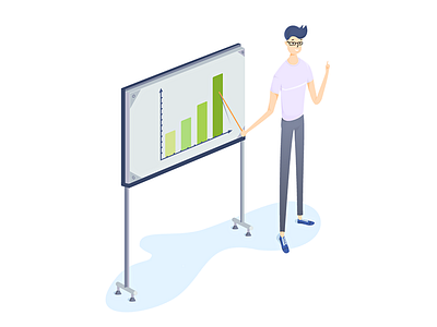 Boy and the board deeptheme design drawing illustration isometric slider ui ux webnus website wordpress