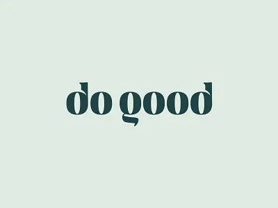 DoGood, logo design branding do good green identity logo typography