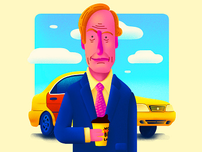 Saul better call saul caricature character colors design illustration ipad netflix procreate series