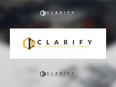 Clarify Theme Logo black clean colors design divi logo minimalist simple text theme ux vector