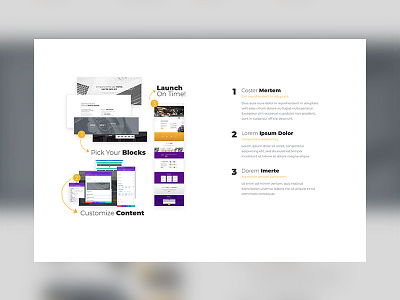 3 Easy Steps black blocks clean design divi flat minimalist modules simple steps theme