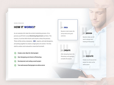 How It Works? business corporate design finance freelancer idea modern shadow ui ux web wordpress