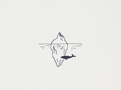 Minimalistic Iceberg hand drawn iceberg illustration line art logo minimalism minimalistic nature ocean sea tattoo