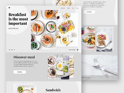 Landing Page Breakfast adobexd design landingpage ui uiux ux web adobe