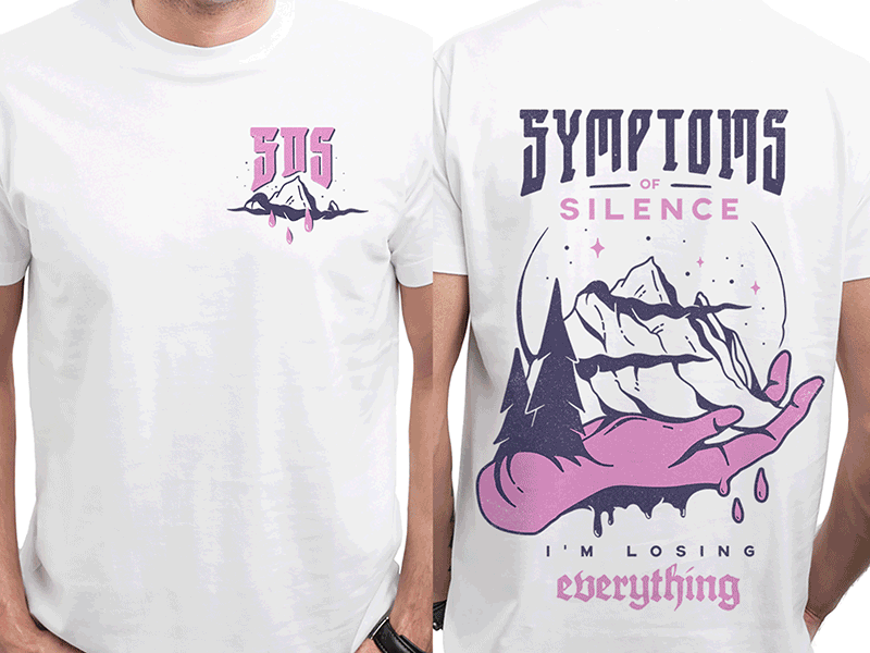 SOS emblem flat graphic design illustration linework mark merch merchandise nature outfit typography vector