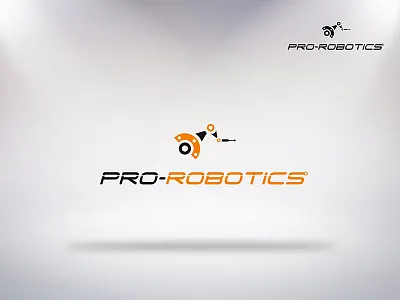 Logo Prorobotics design illustration logo typography vector
