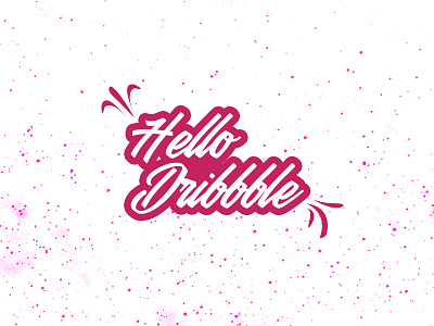 Hello Dribbblers!! branding design invite typography