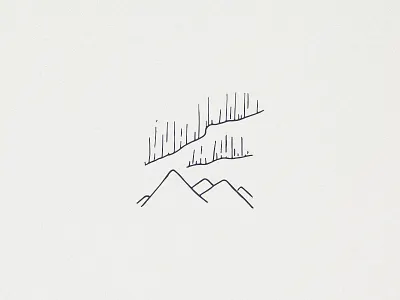 Polar Lights adventure arctic beauty clipart hand drawn handdrawn icon illustration line art logo minimalism minimalistic mountain nature night ocean polar polar light sky tattoo