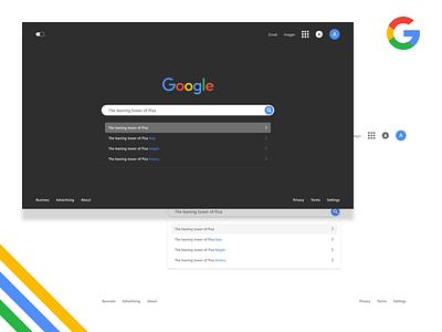 Google Homepage Redesign design google redesign ui uiux ux