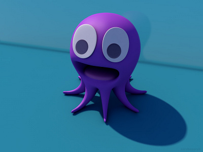 Happy Octopus! 3d 3d art 3d artist 3d render c4d character cinema 4d cute octopus sea life