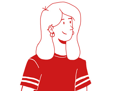 Red Muse 2d character design girl illustration muse red