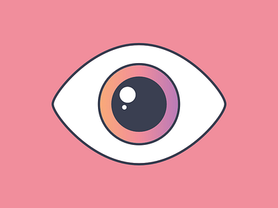 EYE SEE DEAD P̶E̶O̶P̶L̶E̶ GRADIENTS eye eyeball glare gradient illustration sketch wiretap