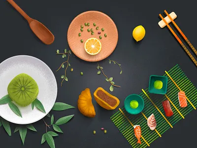 Maracle Food food mid autumn festival moon cake sushi