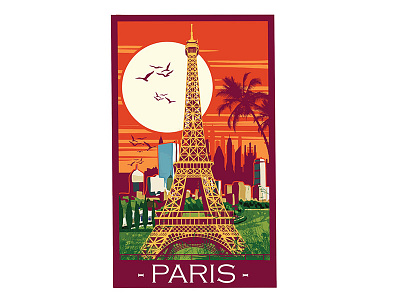 paris design illustration lettering typography vector