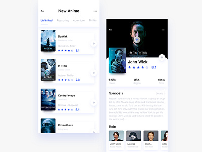 Movie page app ui