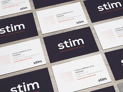 STIM - Business Cards business cards innovation logo mockup print science startup visual identity