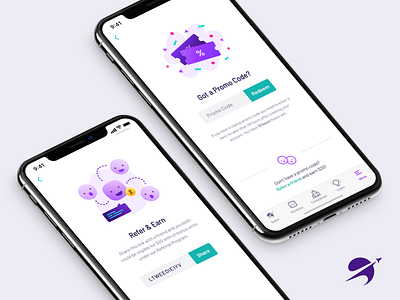 Rewards at Spaceship app finance fintech illustration investing mobile promo promotions purple referral referrals rewards ui