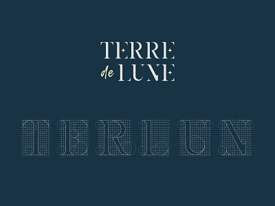 TERRE DE LUNE - Custom font branding custom design identity logo luxury stars typography