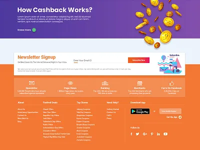 Landing Page Footer branding dailyui design ecommerce minimal minimalist ui ux web website