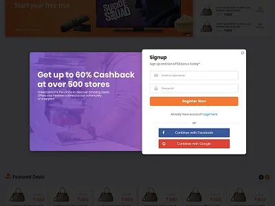 Signup Popup branding dailyui design ecommerce minimal ui ux web website
