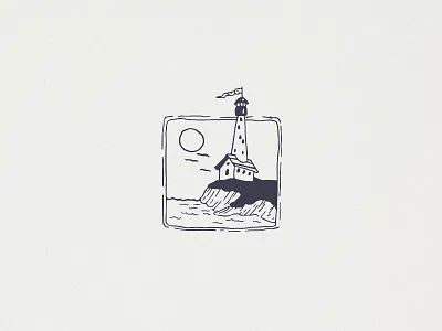 Lighthouse adventure clipart hand drawn illustration lighthouse logo minimalism minimalistic nature ocean sea tattoo wave