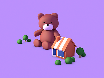 bear 3d c4d