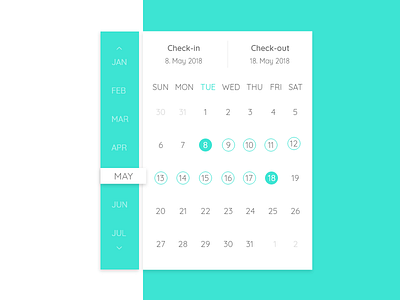 Daily UI #080 - Date Picker app booking calendar challenge clean dailyui date picker design event simple ui ux