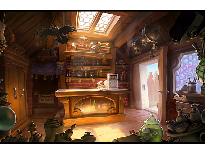 Calypso's Shop background illustration