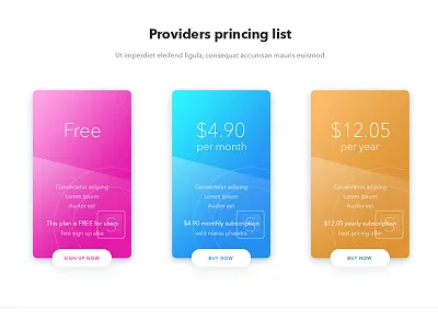Pricing candy pricing ui