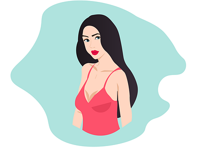 Ashely ashely design girl illustration ui vector