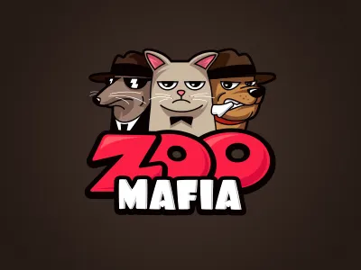 Zoo Mafia angry cartoonish cat comic dog fun grumpy logo mafia pet rat zoo