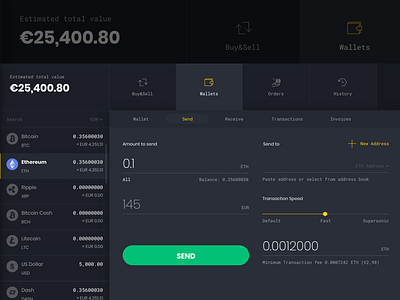 Send Crypto app blockchain cryptocurrency exchange website